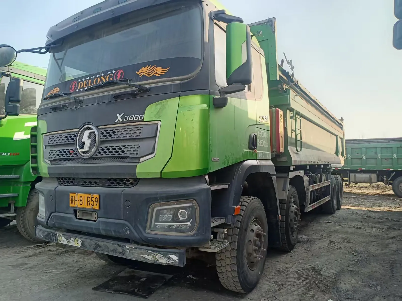 Used Shacman X3000 8x4 dump truck, exterior view